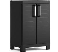 Keter Armoire Detroit Basse - 2 étagères réglables - Résine Noir 65 x 45 x 97 cm