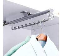 Placard en Métal Robuste Valet Rod Armoire Rétractable Pull Out Rod Armoire Cintre Rack Bar Extensible Valet Rod Clothing Mount Top Mount avec Vis, Onecolor, 25cm