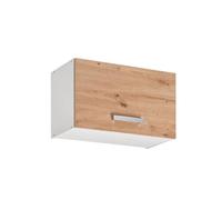 Placard haut de cuisine - DECONATION - Ava - Beige/Blanc - L 60 x H 36 x P 30 cm - Système Free Flap