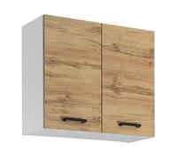 Placard haut de cuisine - DECONATION - Rita - Marron - L 80 x H 72 cm - Montage facile