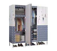 Placard portable grande combinaison multifonction armoire armoire organisateur de garde-robe portable assemblage de chambre facile à assembler (71,1 x 45,7 x 142,2 cm) Armoires pour ranger les