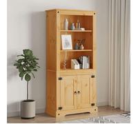 Placard - vidaXL - Gamme Corona - Pin massif - 80x40x170 cm - 2 portes - Marron