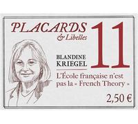 Placards & libelles - tome 11 l'ecole francaise n'est pas la "french theory" - Pascale Etchecopar - Cerf - broché - Revue