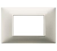 Placca 3 Moduli Nichel Opaco Vimar Plana 14653.21