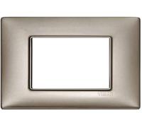 PLACCA 3 MODULI nichel Perlato Vimar Plana 14653.74