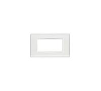PLACCA CLASSICA REFLEX 4 POSTI COLORE GHIACCIO SERIE EIKON BIANCA 20654.B41