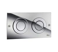 Placca di comando 2 pulsanti per cassette pneu oli mini trend cromata