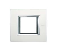 Placca Rectangulaire 2 Modules BTICINO SPA Miroir Acidifié - Verre