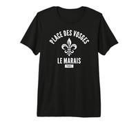 Place des Vosges Le Marais Paris Fleur de Lis T-Shirt Haut de Gamme