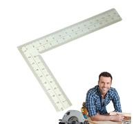 Place du travail du bois - Outils de cadre L-Square Règles carrées - Outil de mesure recto-verso, règles carrées de 90 degrés pour la conception en cuir, menuisier, ingénieur,