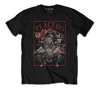 Placebo - T-Shirt # S Unisex Black # Astro Skeletons [Import]