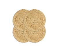 Placemats 4 st rond 38 cm jute natuurlijk133834