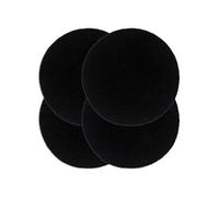 4x Napperons Set de Table Napperons de Restaurant Napperons de Maison Napperons de Table de Salle à Manger Noir Plain 38 cm Rond Coton