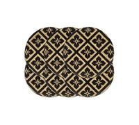 4x Napperons Gris Plain 38 cm Rond Jute Set de Table Restaurant Cuisine vidaXL