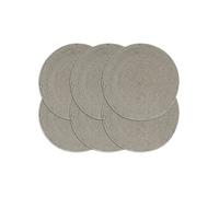4x Napperons Gris Plain 38 cm Rond Jute Set de Table Restaurant Cuisine vidaXL