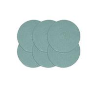 Napperons 6 pcs Vert Plain 38 cm Rond Coton