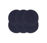 Placemats 6 st rond 38 cm katoen effen marineblauw 133851