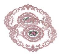 Placemats en Dentelle, 2pcs Lace Placemats Fleur Broidered 16.5x12.2 Pouces Vintage Doylies Style2, Eliots, Table Basse de Table Basse