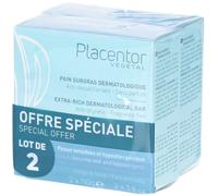 PLACENTOR VEGETAL Pain Surgras Dermatologique Lot de 2 Savon 220 g