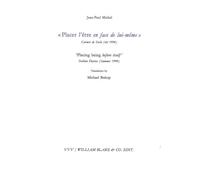 Placer l'être en face de lui-même Carnets de Sicile 1994 - Jean-Paul Michel - William Blake - broché - Beau livre