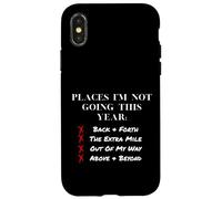 Places I'm Not Going This Year Boundaries Self Care Design Coque pour iPhone X/XS