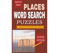 Places Word Search Puzzles: ord Searches with Easy to Read Print about Places and Other Related Items | 6x9 inches, 110 pages | 50+ Puzzles... Gifts for Vacations, Holidays and Free Times