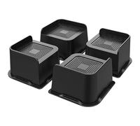 Placez-le sur les pieds du rehausseur de lit, du rehausseur de lit ou du cadre de lit. Marchez au bas du bloc, 4 bandes de lit en forme de L, lift de lit pour lits, canapés, canapés, chaises, etc