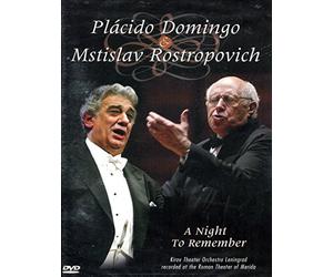 Placido Domingo & Mstislav Rostropovich : A Night to Remember ~ DVD [Import] Region 0- Ntsc | Domingo, Placido | Live At the Roman Theater of Merida | Kirov Theater Orchestra Leningrad