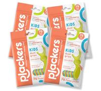 Plackers Lot de 4 paquets de 300 cure-dents pour enfants - Multicolore - Motif spirale de smoothie aux fruits - Version originale