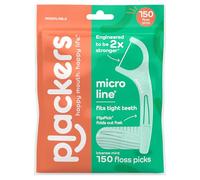 Plackers Fils dentaires Micro Mint – menthe fraîche, Super Tuffloss – 150 pièces