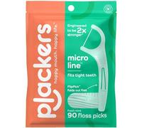 Plackers Micro Mint Lot de 3 paquets de 90 cure-dents pour fil dentaire