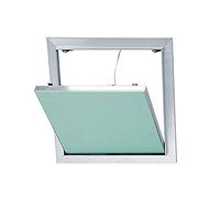 Placoplatre T119635 Trappe de Visite alu PLACO-avec Plaque de plâtre Hydrofuge - Invisible après la Pose-Finitions soignées-Manipulation Facile et sécurisée-Cadre Aluminium de 2 mm, Vert, 300x300mm