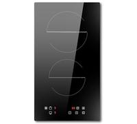 Pladeca Plaque Induction 2 Feux Encastrable, Plaque De Cuisson Induction 2 Feux, Plaque De Cuisson Electrique 30cm Con Verrou De Sécurité, 9 Niveaux De Puissance, Fonction Boost, 3500W