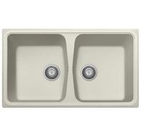 Plados Évier en quartz de cuisine encastré SP0862 deux baignoires - Jasmine
