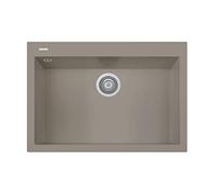 PLADOS ON7610 Évier à quartz de cuisine encastré pour baignoire simple 76 cm - Tortufe