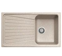 PLADOS SP0791 Évier à quartz de cuisine encastré avec égouttoir - Avoine