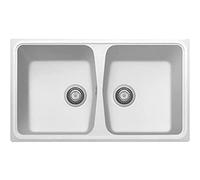 Plados SP0862 Évier de cuisine 2 baignoires Quartz Blanc