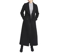 PLAERPENER Manteau pour femme à double boutonnage en cachemire et laine, manteau de type Pea, chaud, épais, long, pour l'hiver, 34
