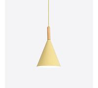PLAFIC DE Bois Lampe Nordique, CHAPPEUR Moderne CHAPED LUMIÈRE, E27 Chandelier pour Kitchen Island Barn Dining Room Salon Chambre Jaune/Rose Couleur: Y
