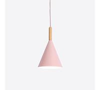 PLAFIC DE Bois Lampe Nordique, CHAPPEUR Moderne CHAPED LUMIÈRE, E27 Mini Chandelier pour Kitchen Island Barn Dining Room Salon Chambre Jaune/Rose Couleur: Y