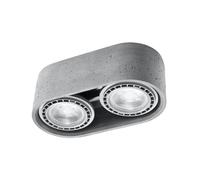 PLAFOND BASIQUE 2 GU10 ES111 GRIS BÉTON SOLLUX SL.0882