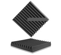 Plafond de panneau mousse insonorisant studio insonorisante d'isolation, matériau d'annulation bruit mur Pour l'atténuation du son(Black,2.5CM THICK_12 PCS_HIGH DENSITY)