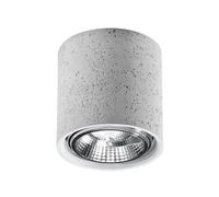 Sollux Lighting Plafonnier Cullo - Béton léger L:14 B:14 H:11 GU10 dimmable gris