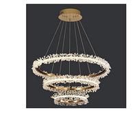 Plafond Livre Luxury Cristal Anneau LED Chandelier Salon Salle Manger de Chambre à Coucher