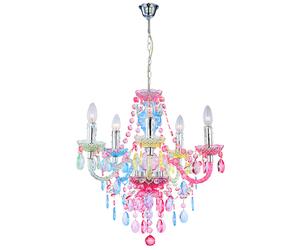 Plafond pendentif lustre salon salle à manger lustre cristal lumière suspendue colorée Globo 63218-5