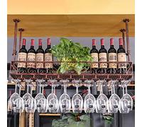 Plafond suspendre le bar à vin porte-vin suspendu porte-bouteille de vin suspendu, plafonnier en verre à vin monté en mousse en gobelet stegware racks bar unité de barre flottante bouteille de vin et