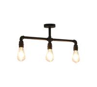 vidaXL Plafondlamp 3xE27 zwart281628 Noir G