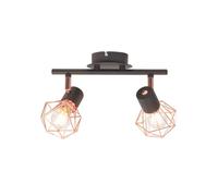 vidaXL Plafonnier avec 2 Projecteurs Lampe de Plafond Eclairage Lustre Luminaire de Salon Salle de Séjour Maison Intérieur 244389