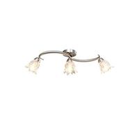 Vidaxl Plafonnier Et Abat-Jour Verre Transparent 3 Ampoules E14 Tulipe Transparent