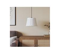 Vidaxl Abat-Jour De Plafonnier Blanc Ø30x20 Cm Osier